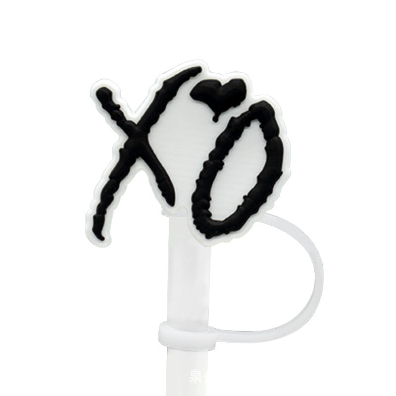 Wholesale 10PCS Valentine's Day Series Silicone Straw Sets